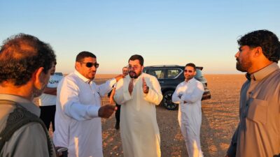 رئيس الهيئة يتفقد موقع إنشاء أول ملعب للصقور بمنطقة البطنان